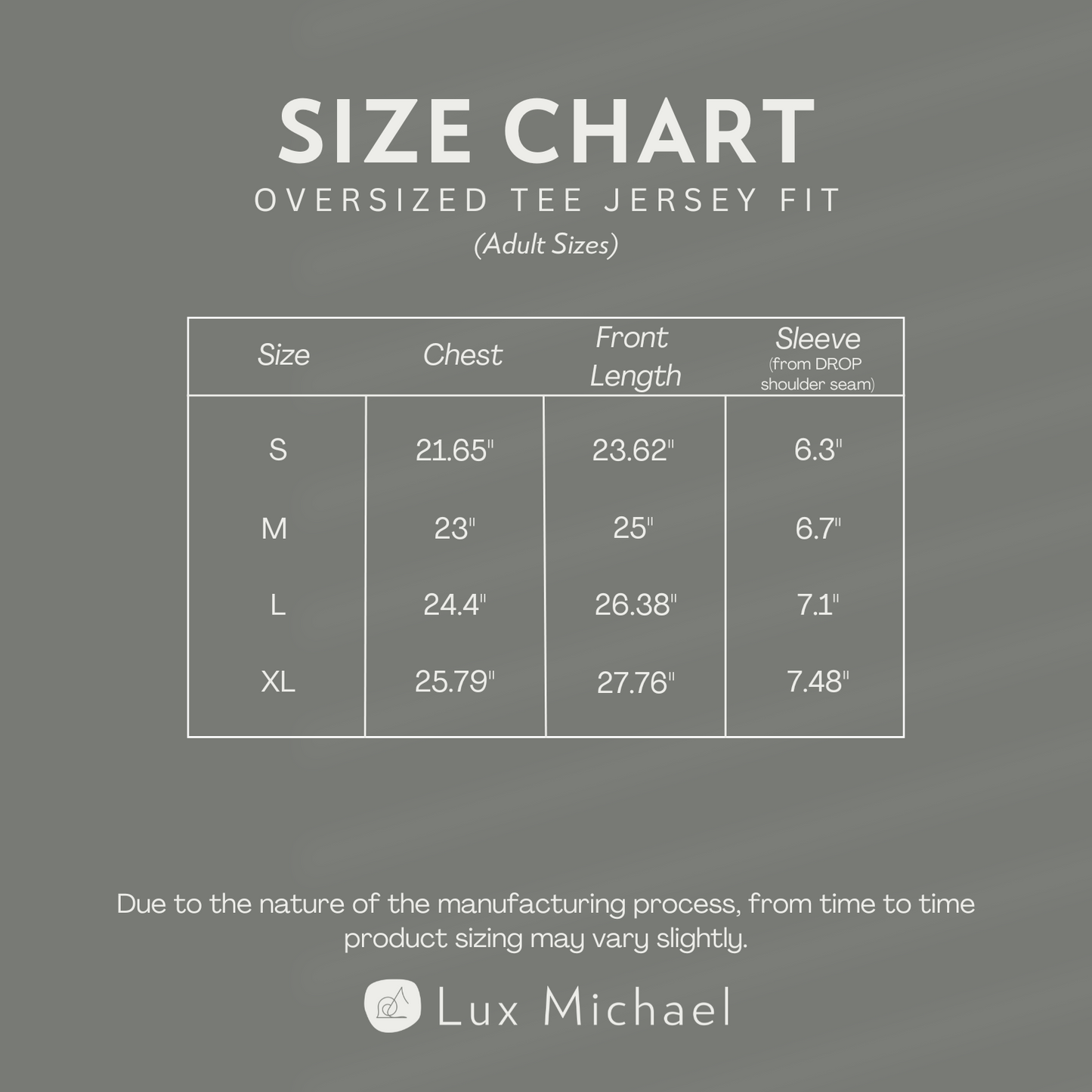 Oversized Tee Jersey Fit (Adult) - Moonbeam