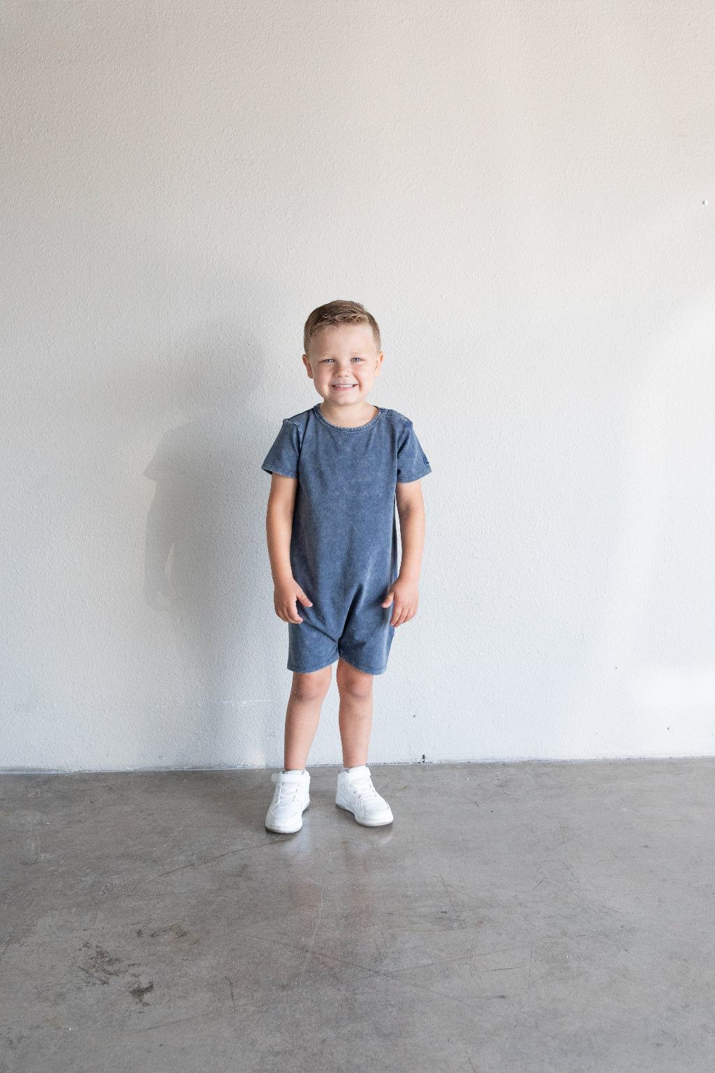 Acid Wash Romper - Sargasso Sea
