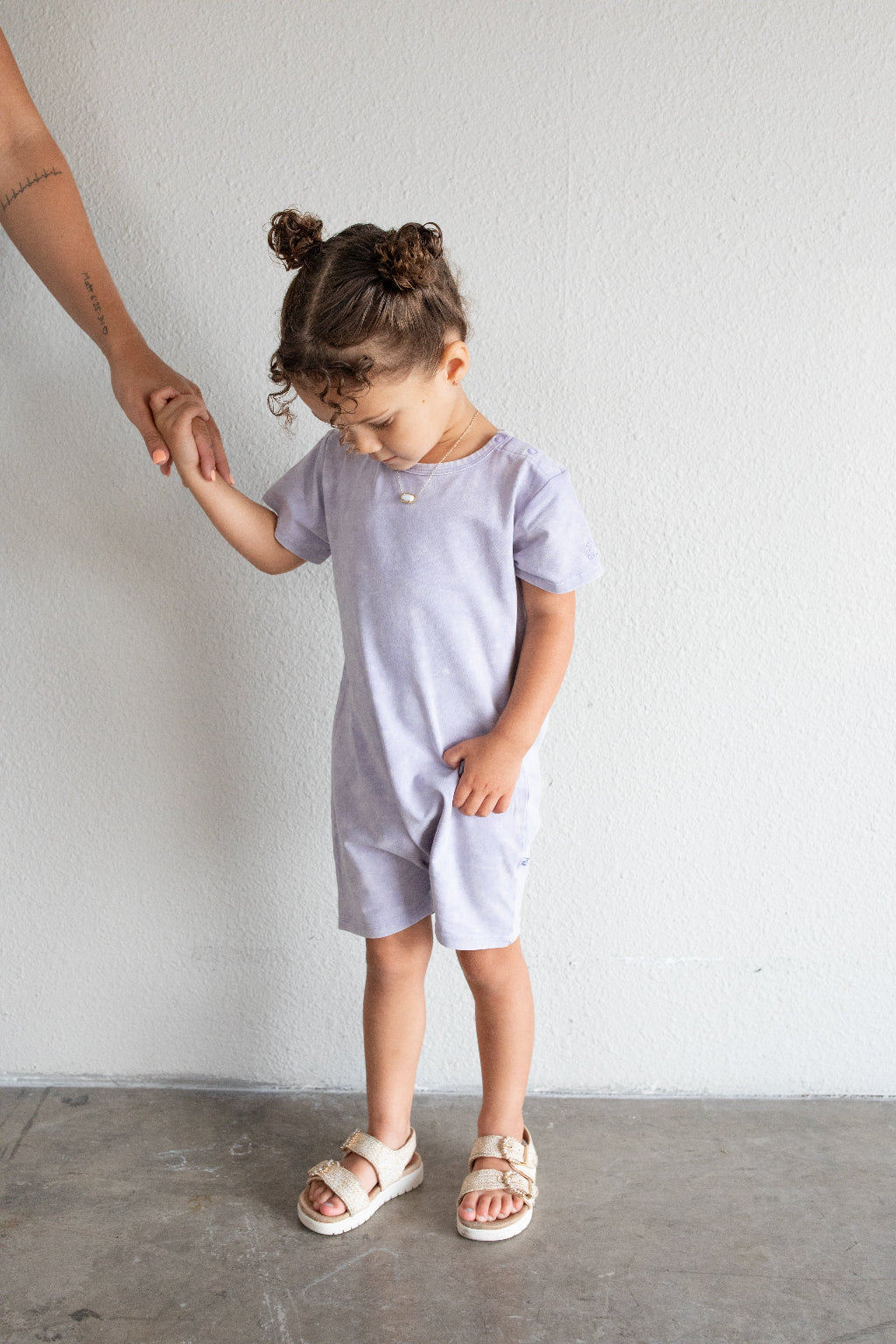 Acid Wash Romper - Wisteria