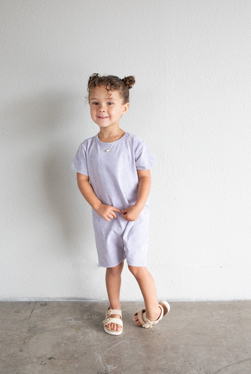 Acid Wash Romper - Wisteria
