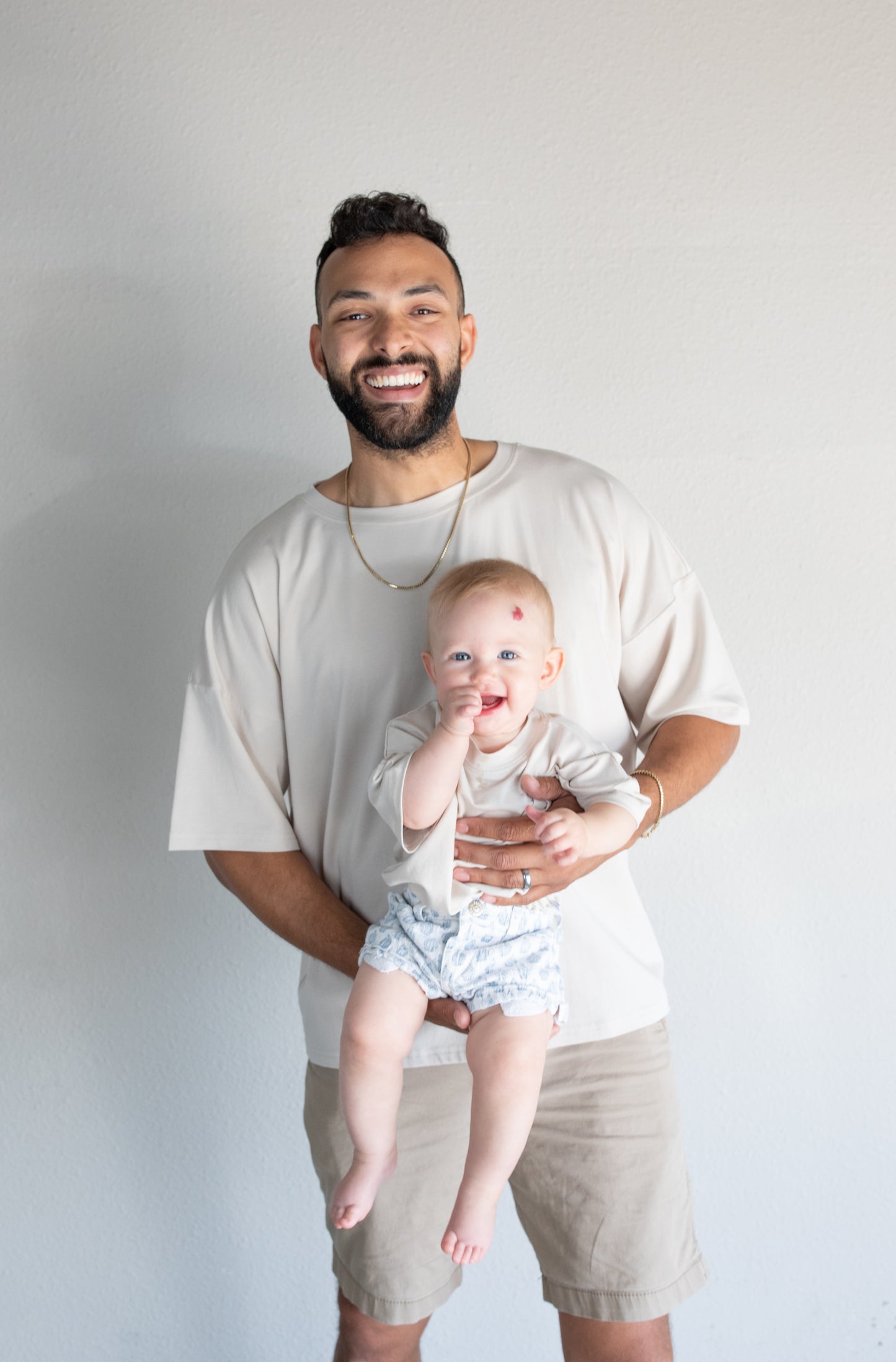 Oversized Tee Bubble Romper - Moonbeam