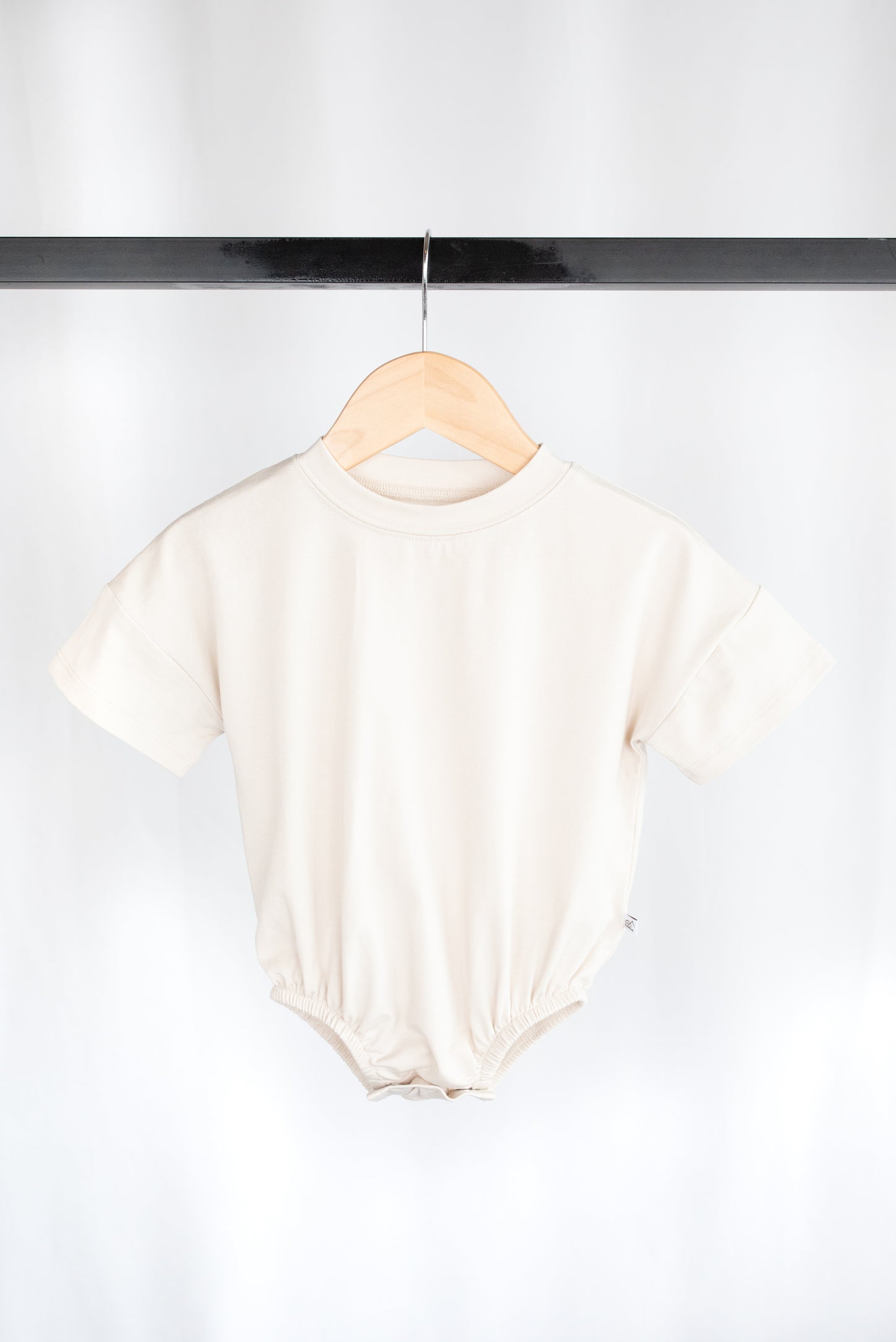 Oversized Tee Bubble Romper - Moonbeam