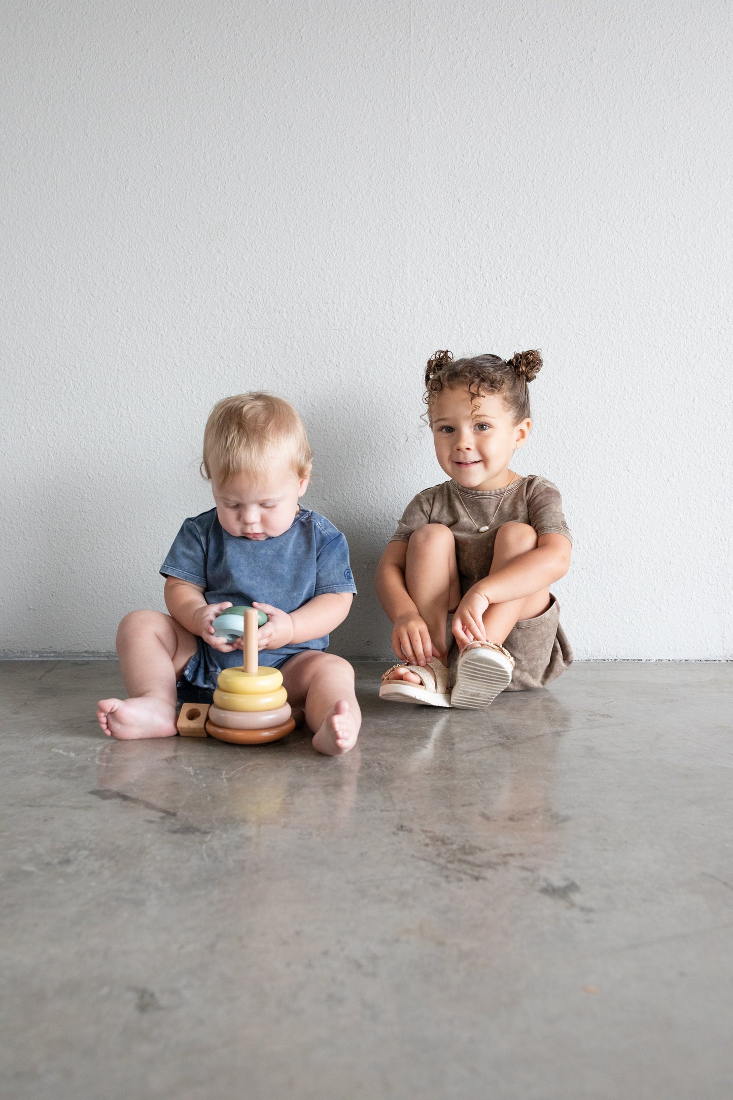 Acid Wash Romper - Sargasso Sea