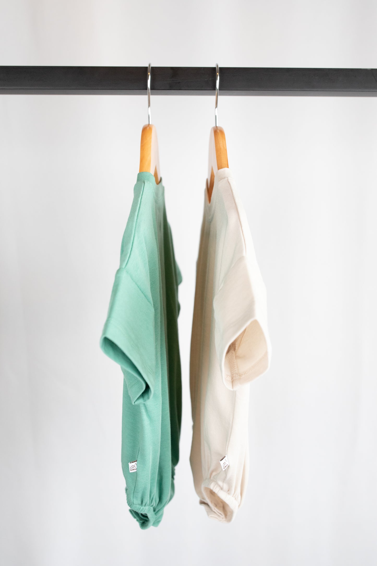 Oversized Tee Bubble Romper - Moonbeam