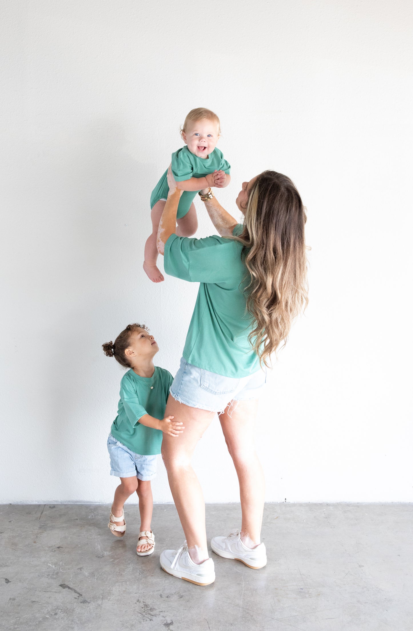 Oversized Tee Bubble Romper - Feldspar
