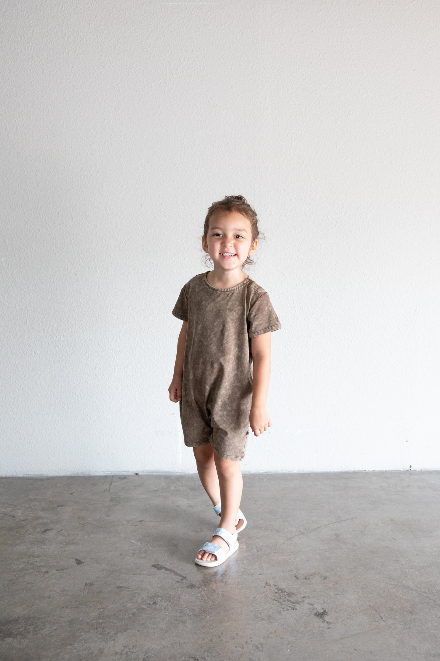 Acid Wash Romper - Dark Earth