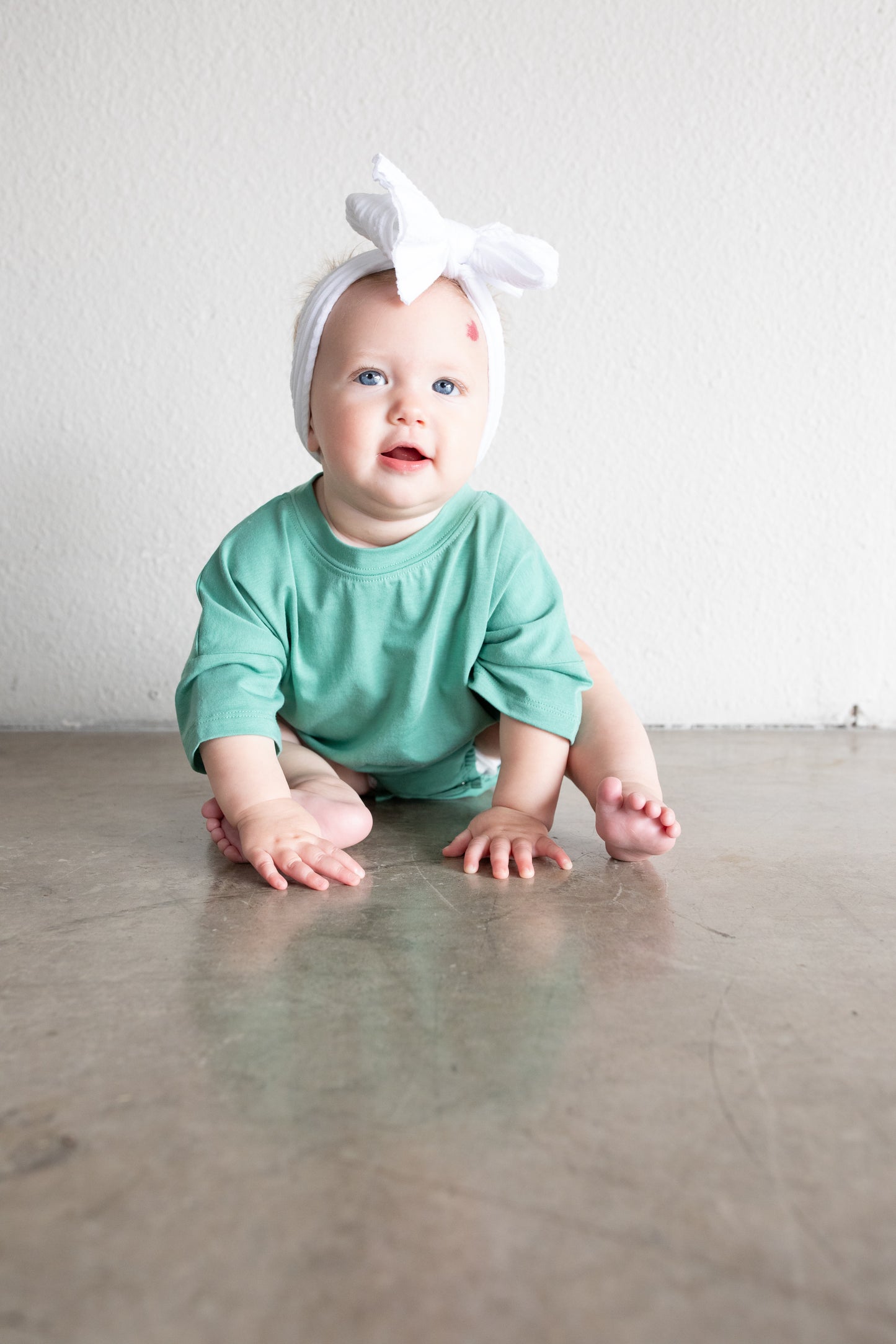 Oversized Tee Bubble Romper - Feldspar