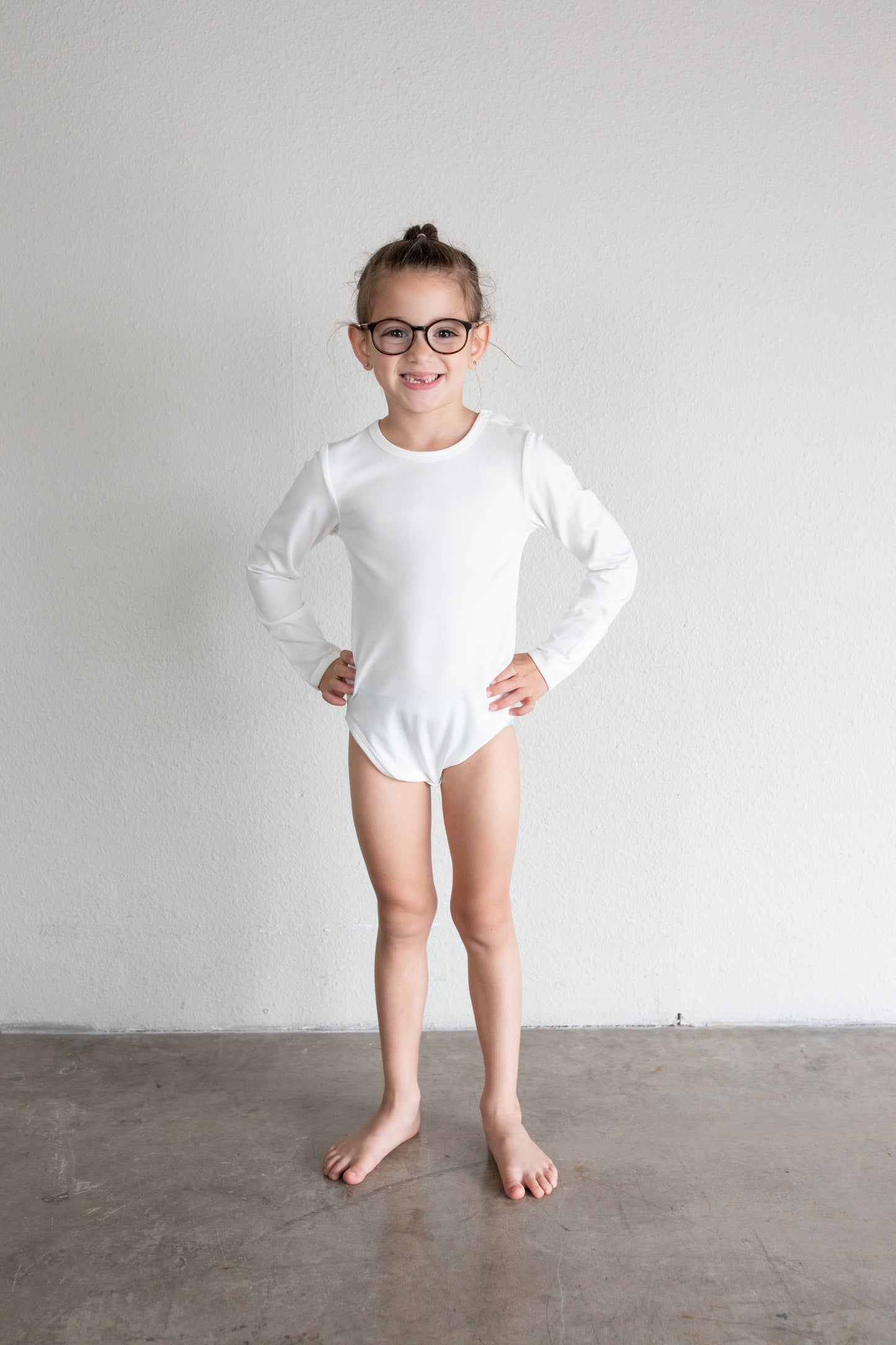 Base Layer Long Sleeve Bodysuit - White