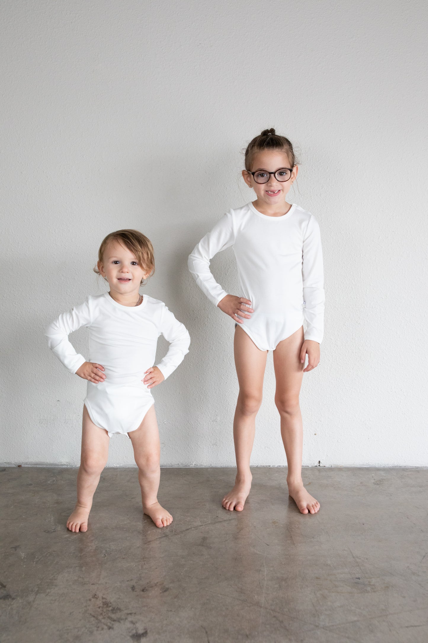 Base Layer Long Sleeve Bodysuit - White