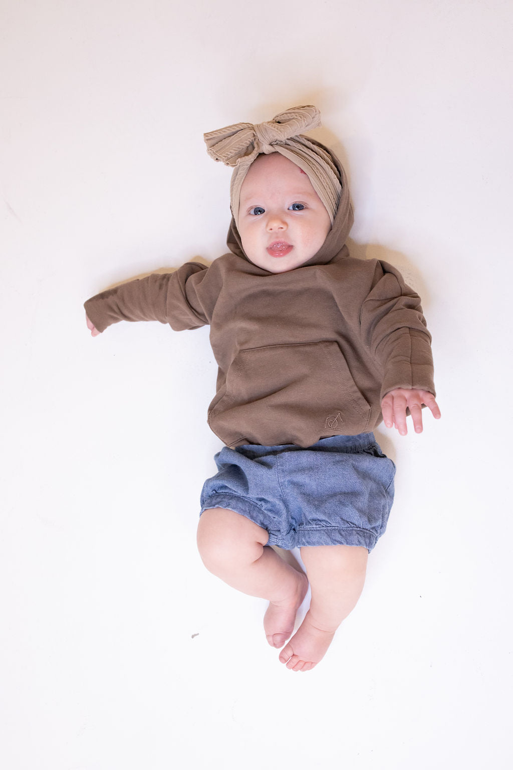 Hooded Bubble Romper - Coffee