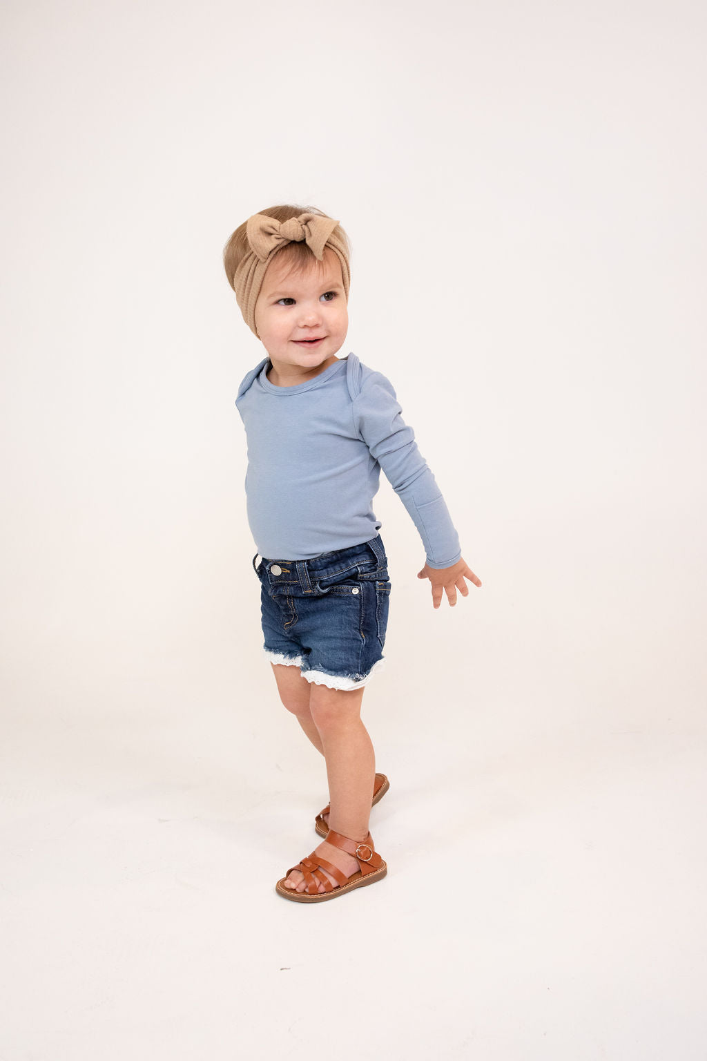 Long Sleeve Bodysuit - Ashley Blue