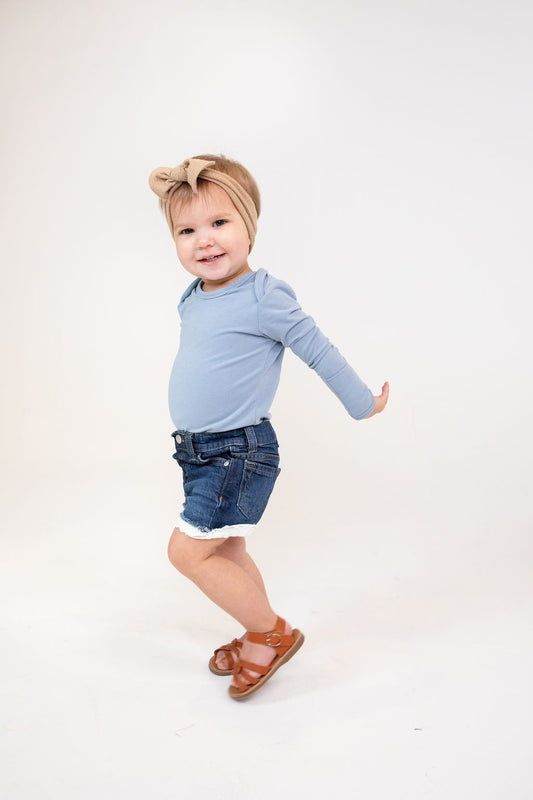Long Sleeve Bodysuit - Ashley Blue