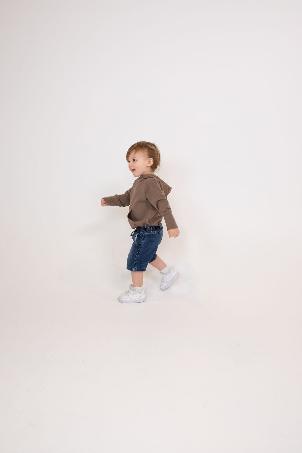 Hooded Bubble Romper - Coffee