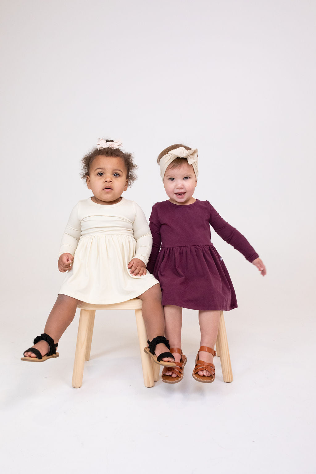 Long Sleeve Onesie Dress - Italian Plum