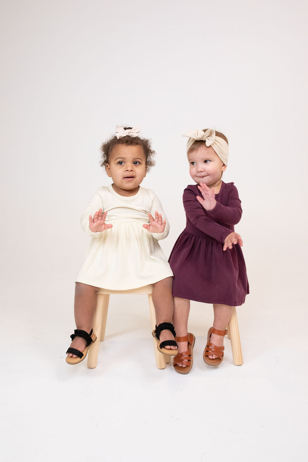 Long Sleeve Onesie Dress - Italian Plum