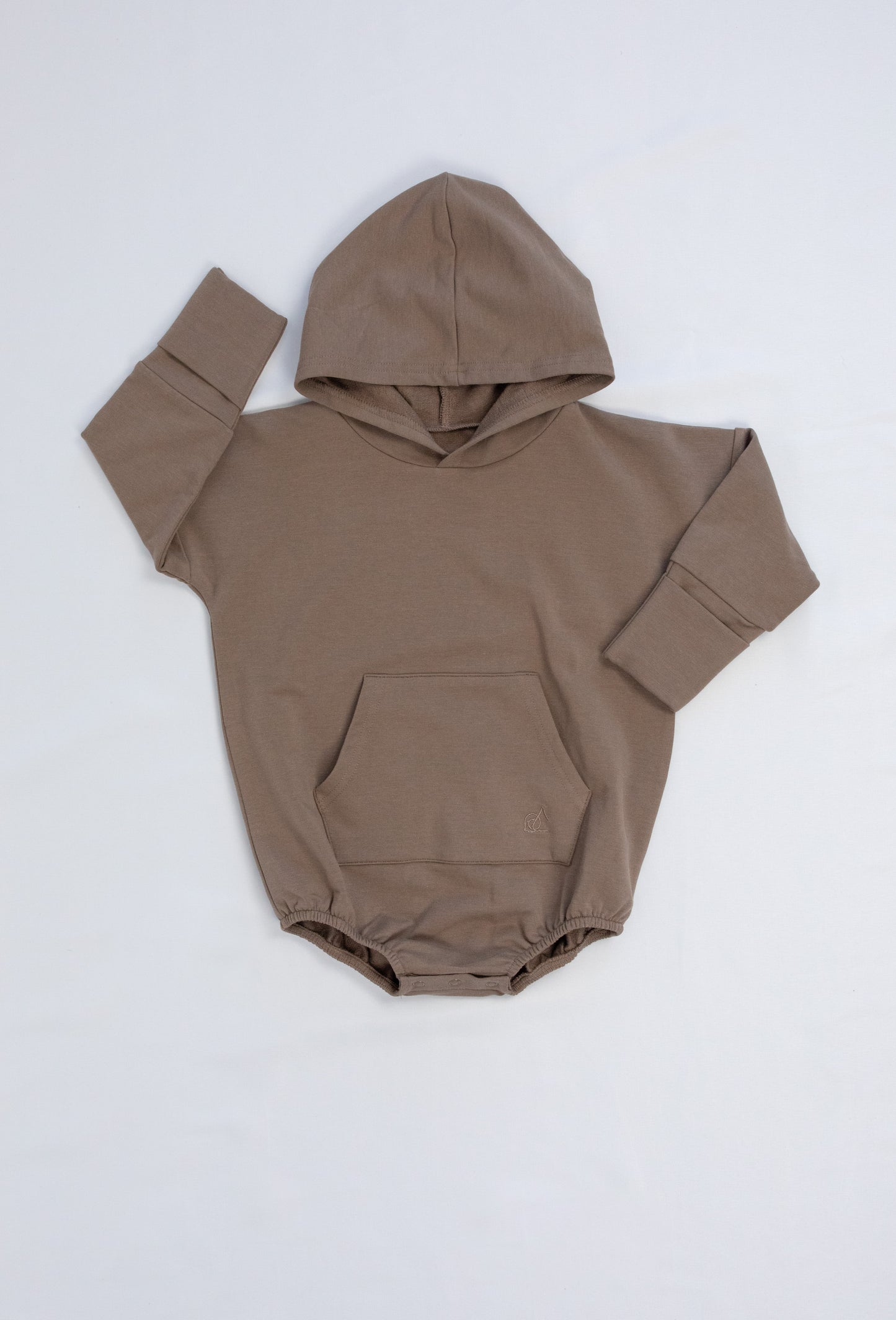Hooded Bubble Romper - Coffee