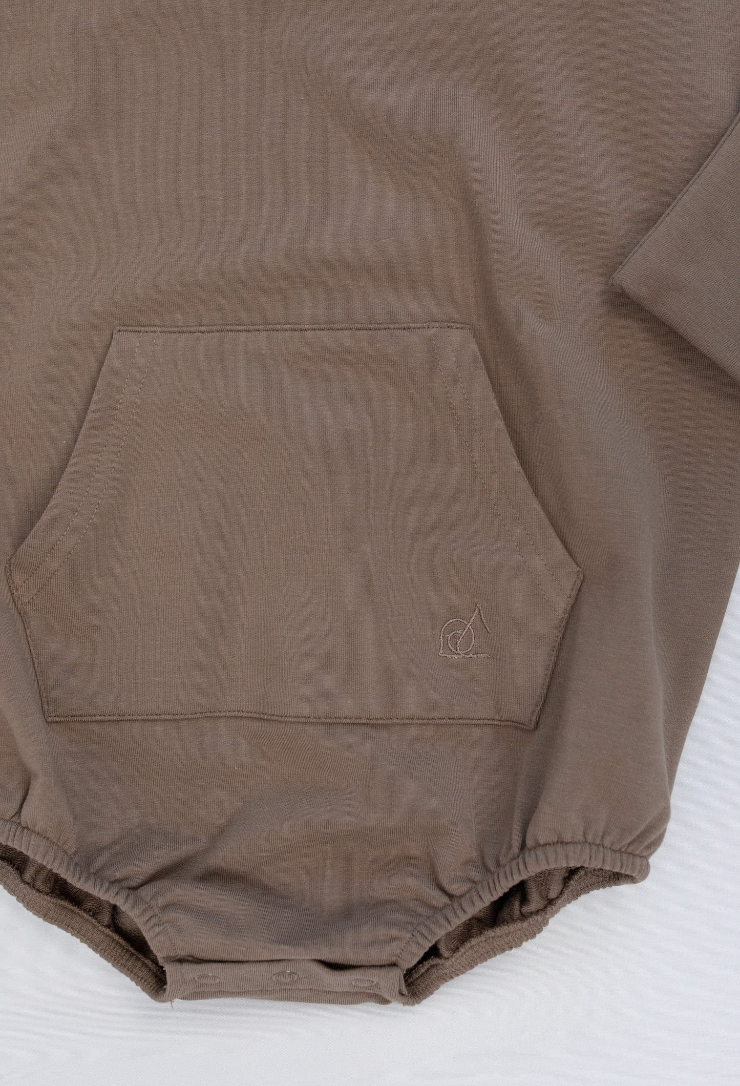 Hooded Bubble Romper - Coffee