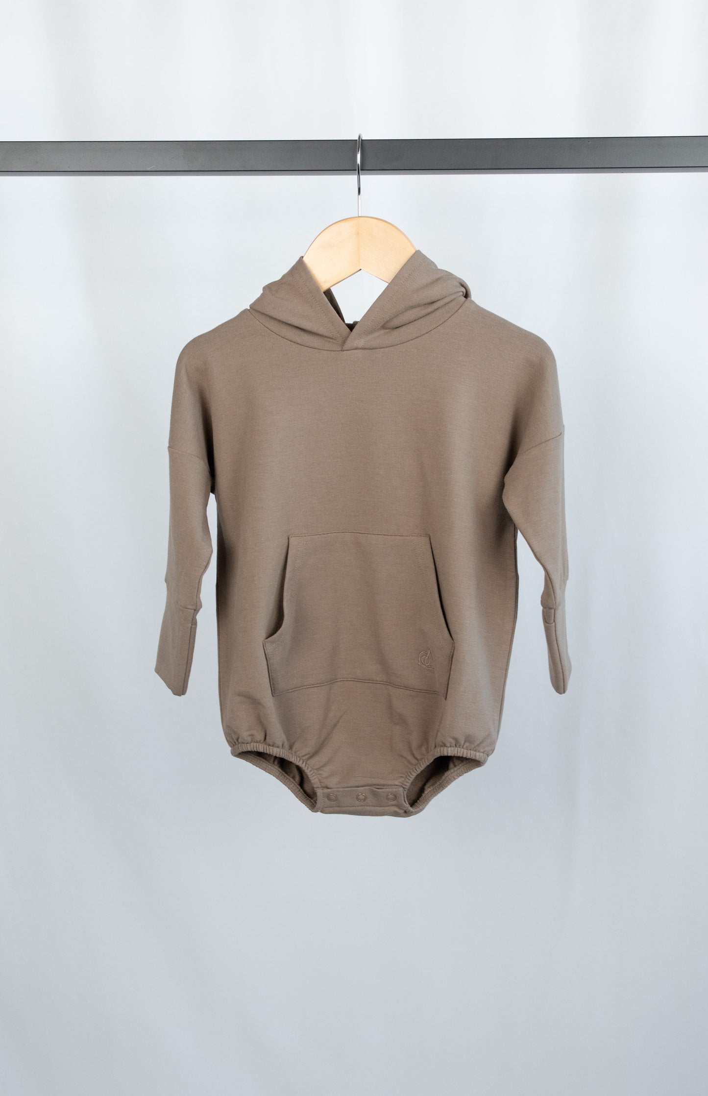 Hooded Bubble Romper - Coffee