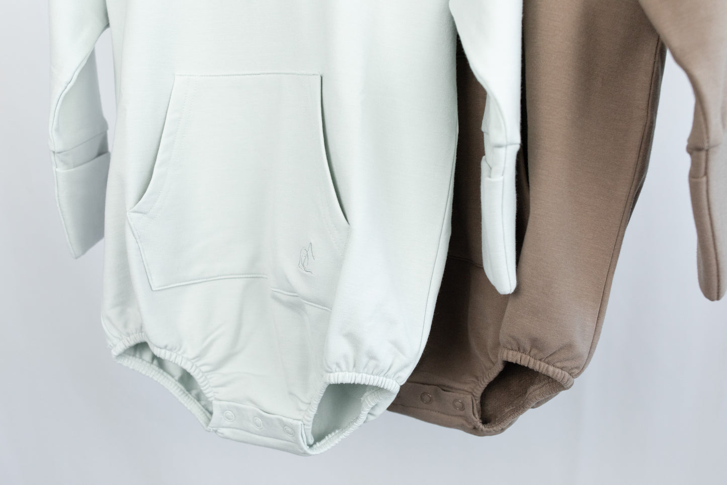 Hooded Bubble Romper - Coffee