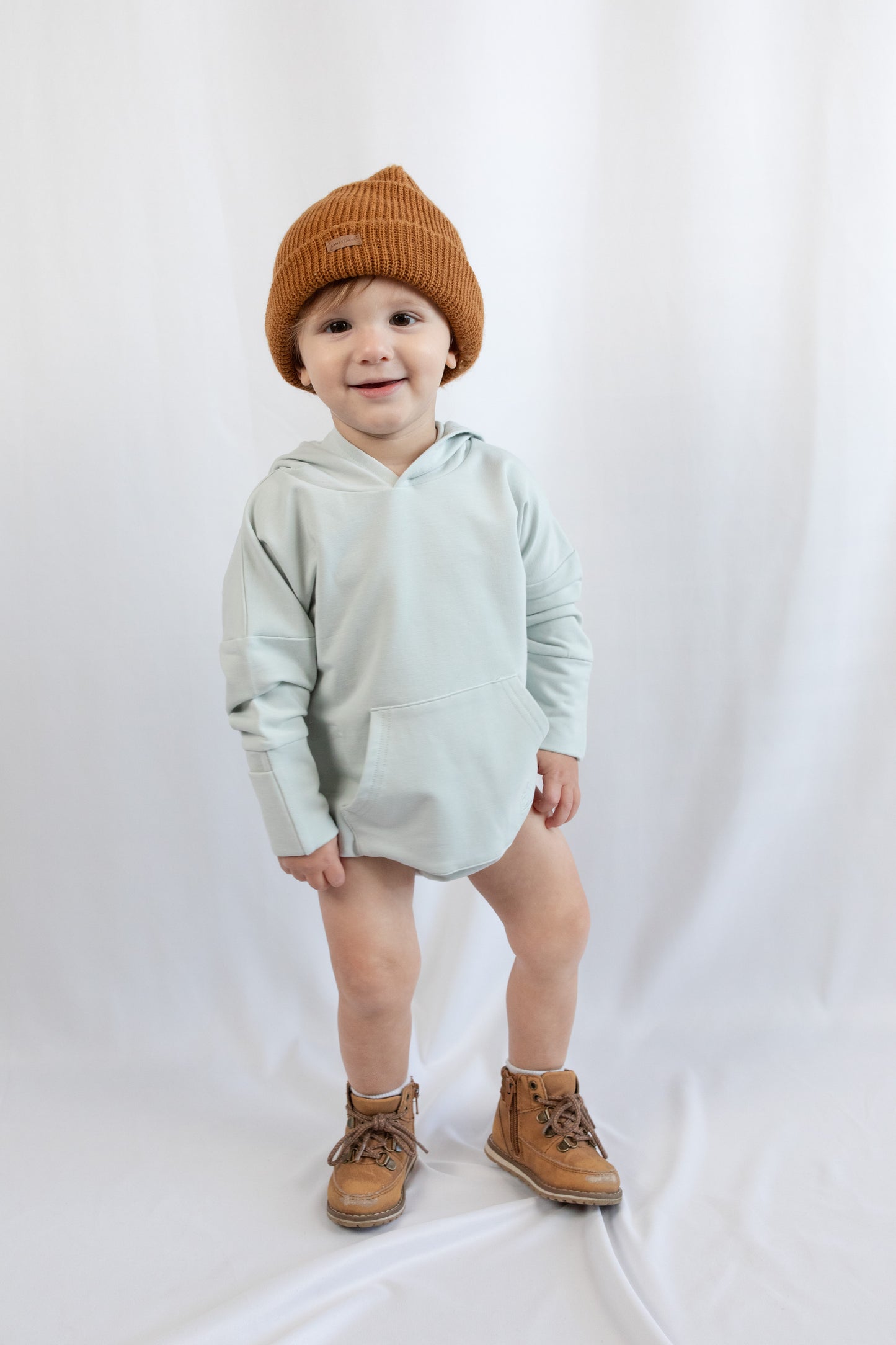 Hooded Bubble Romper - Sea Breeze
