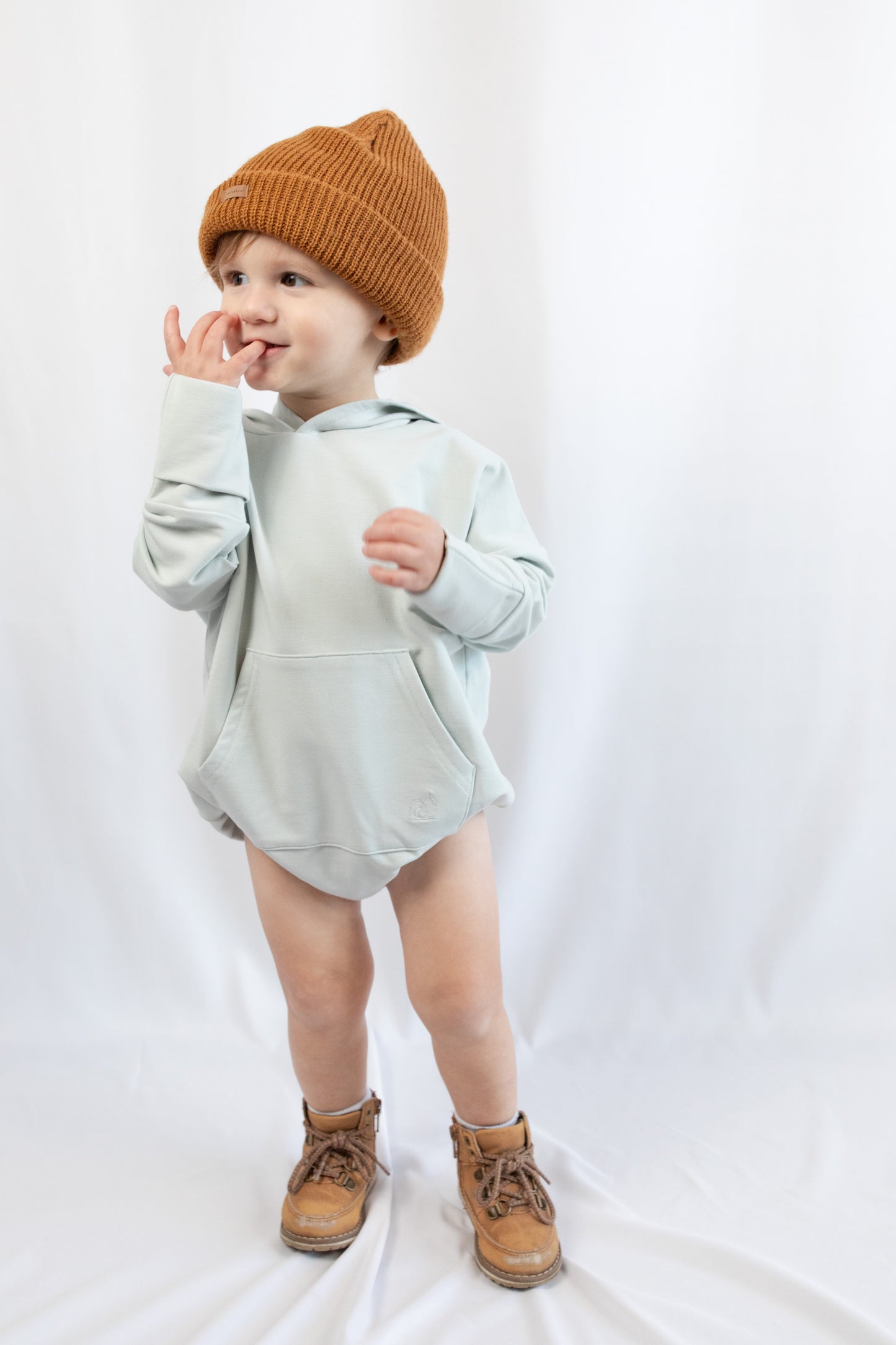Hooded Bubble Romper - Sea Breeze