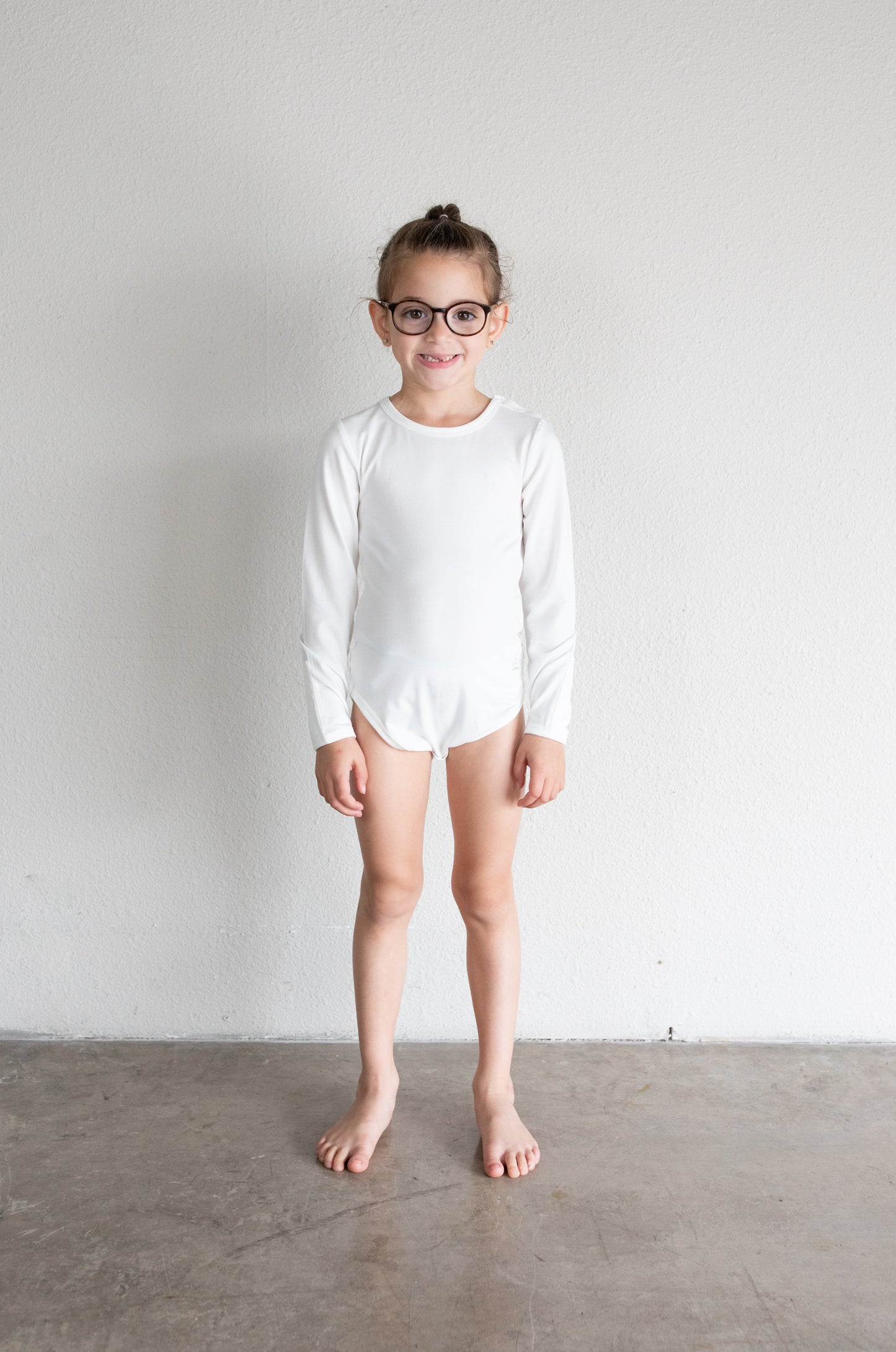 Base Layer Long Sleeve Bodysuit - White