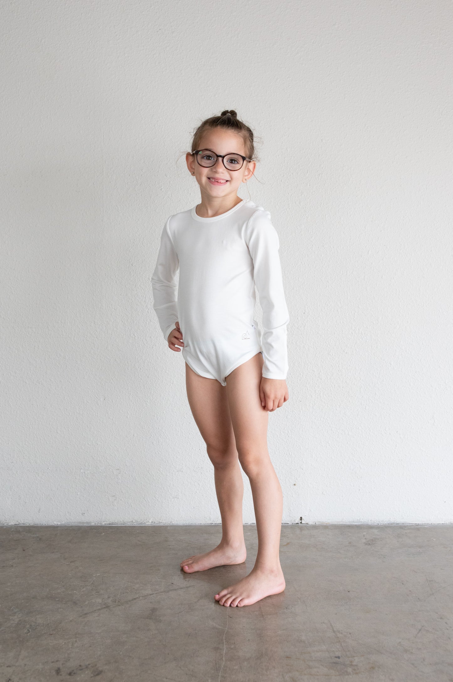 Base Layer Long Sleeve Bodysuit - White