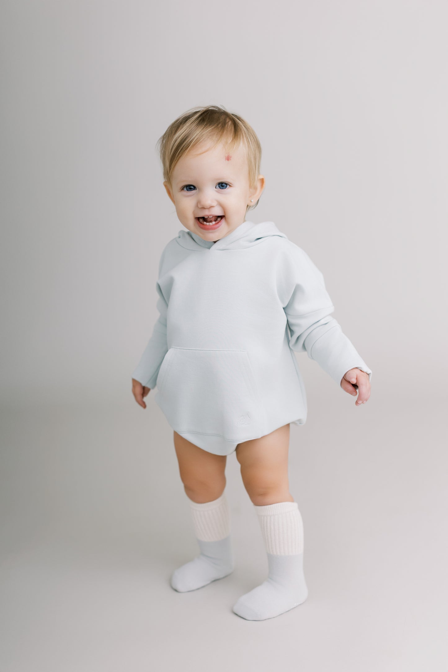 Hooded Bubble Romper - Sea Breeze