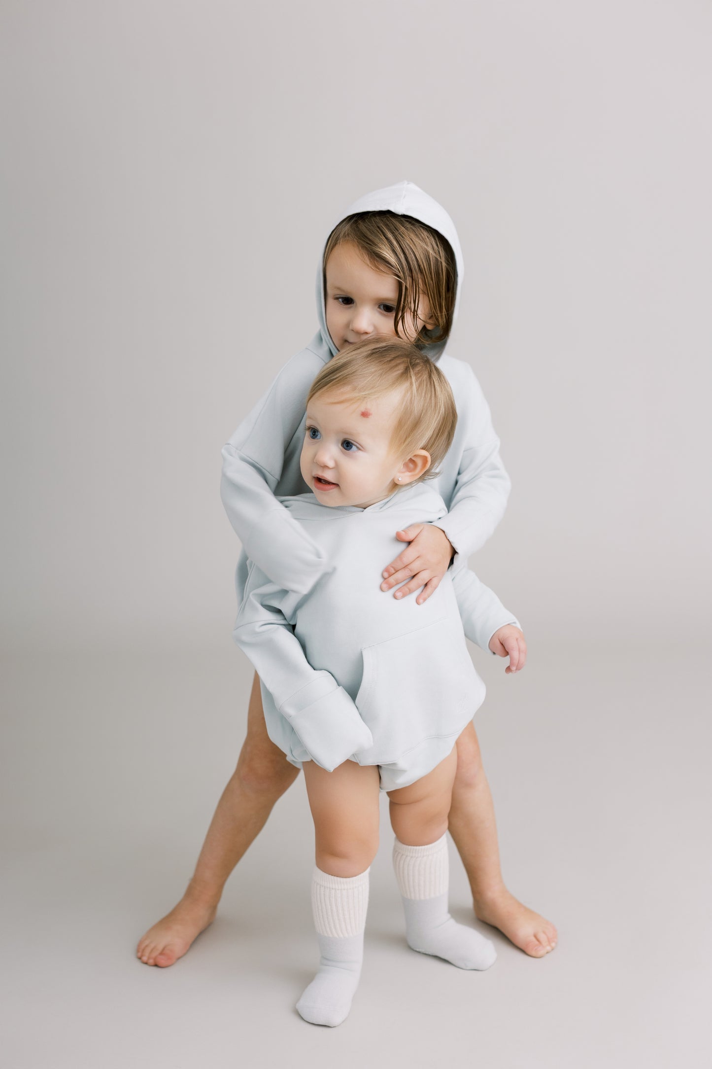 Hooded Bubble Romper - Sea Breeze