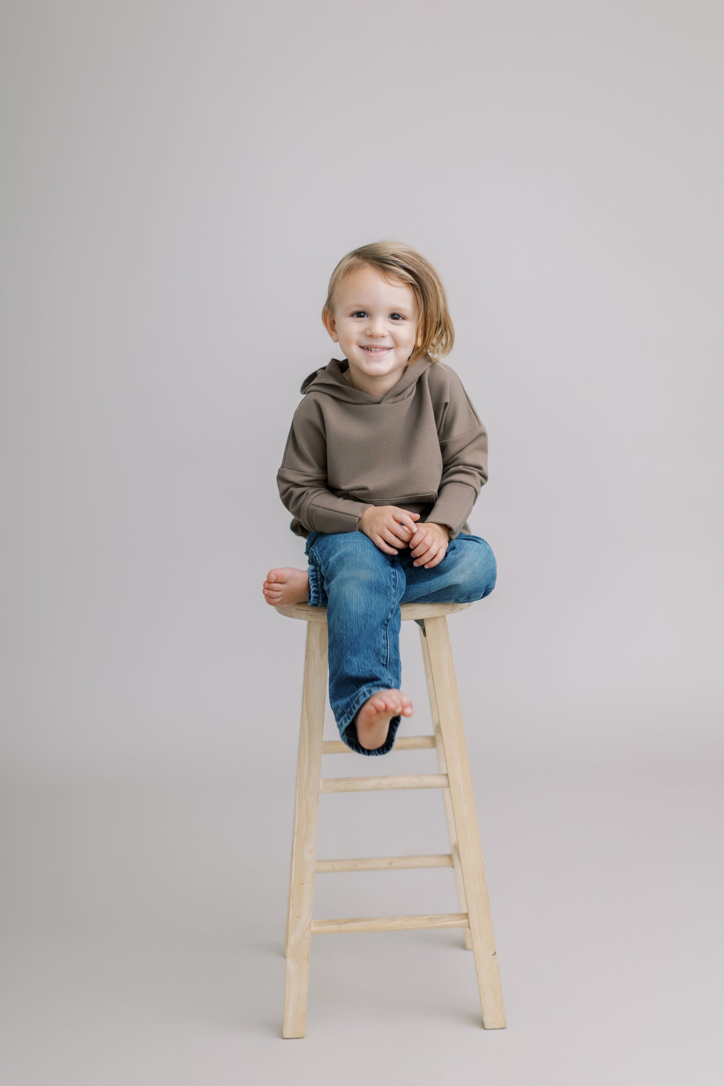 Hooded Bubble Romper - Coffee