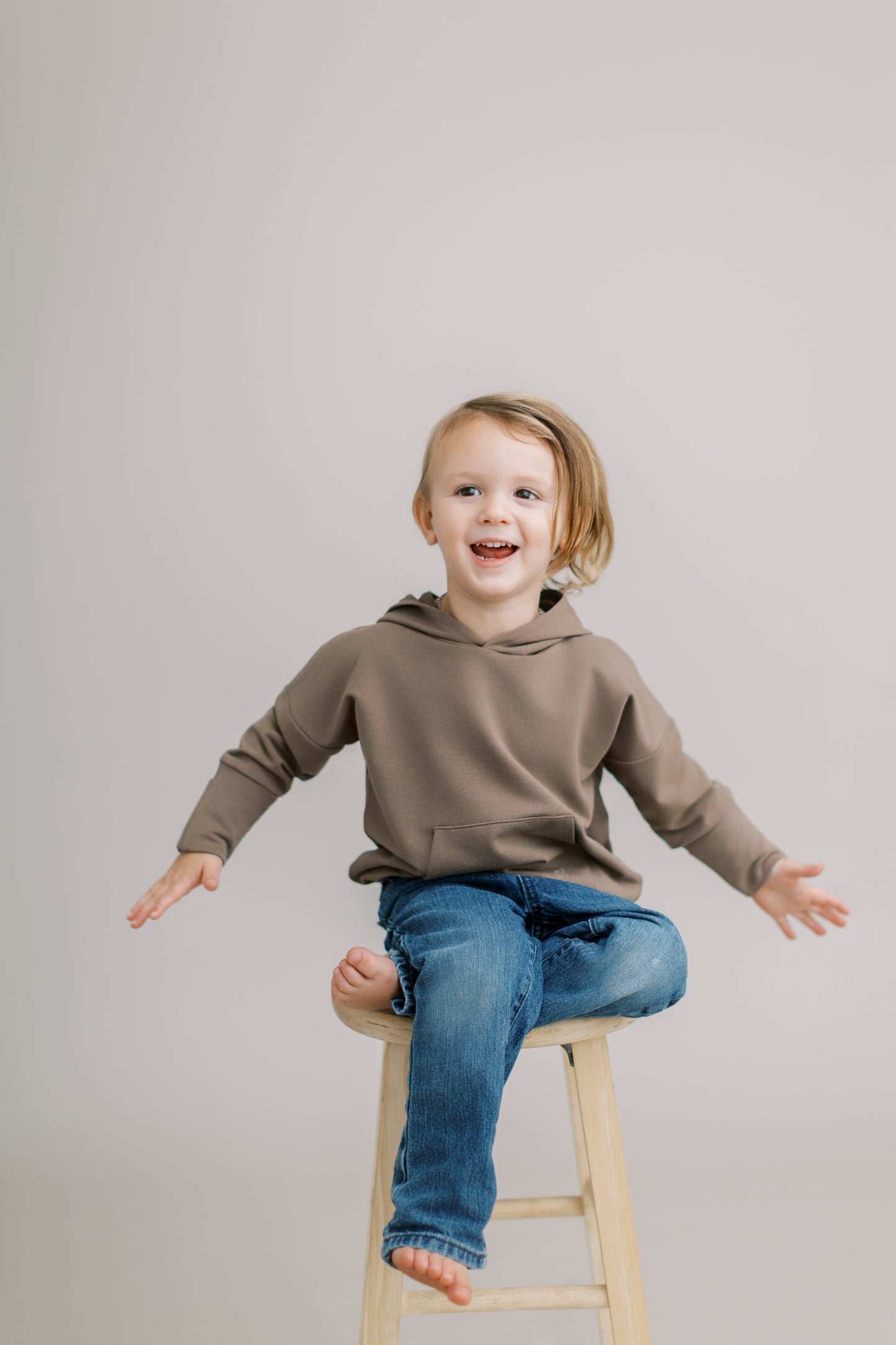 Hooded Bubble Romper - Coffee