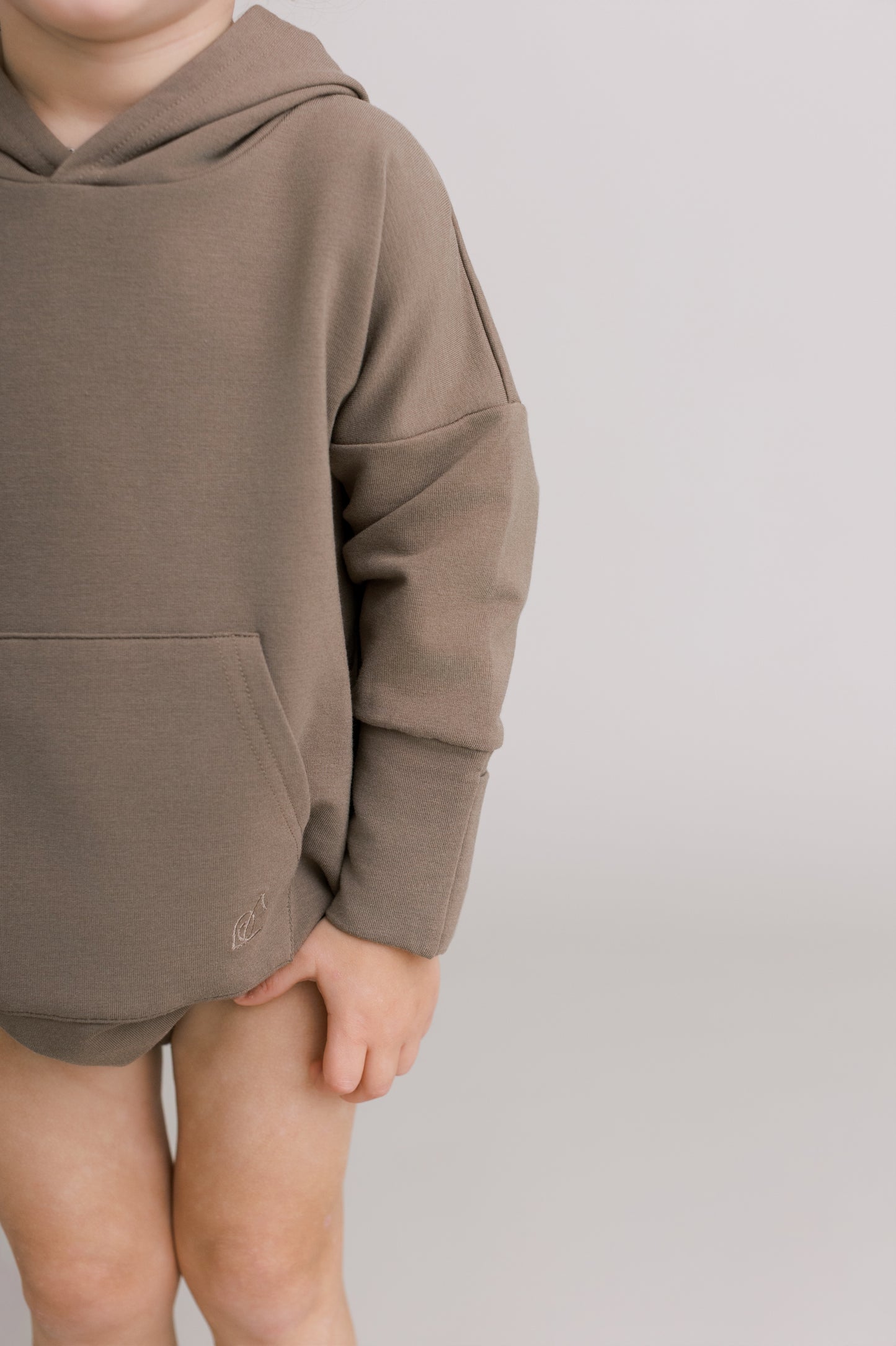 Hooded Bubble Romper - Coffee