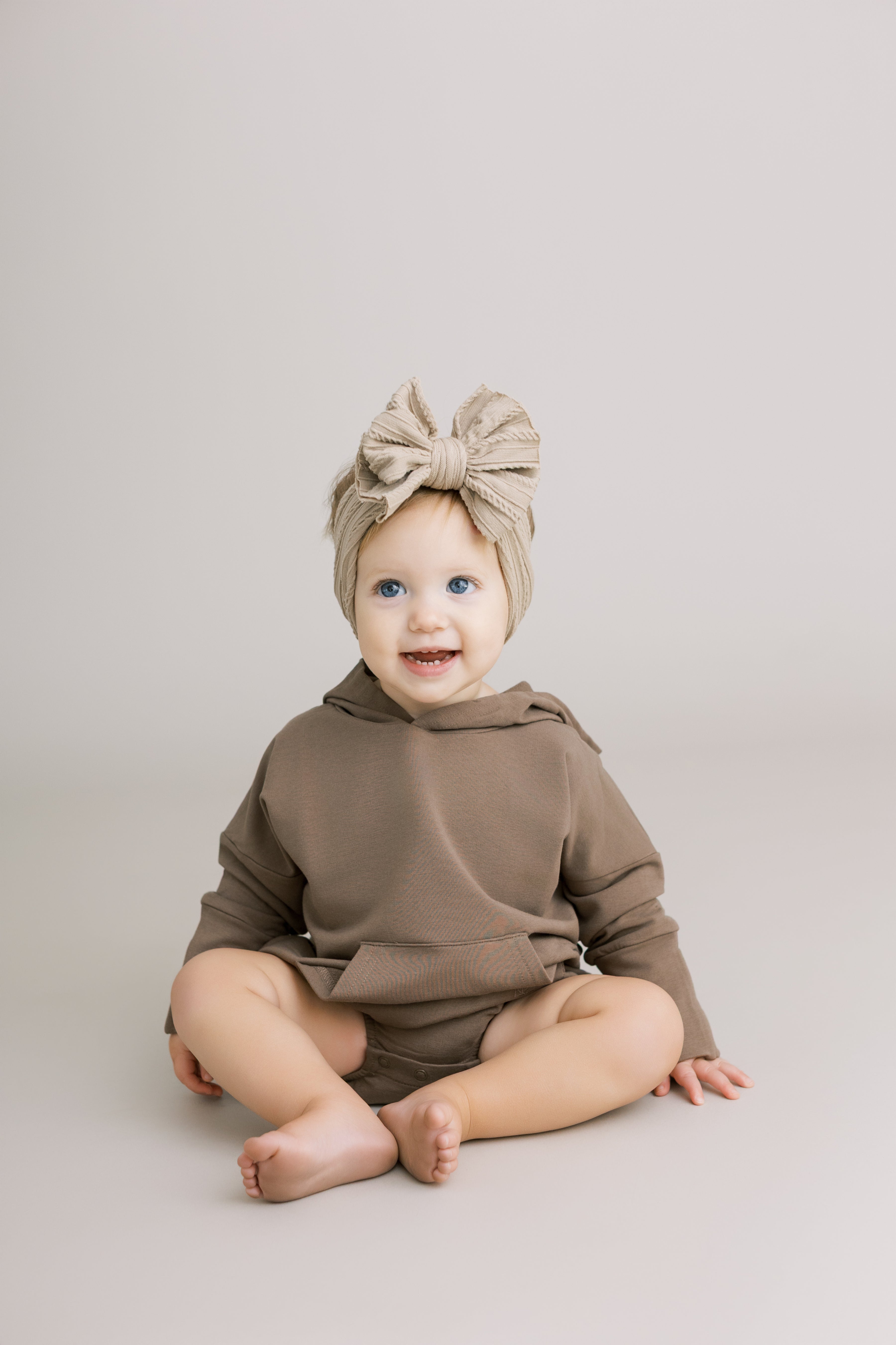 Hooded Bubble Romper - Coffee – Lux Michael