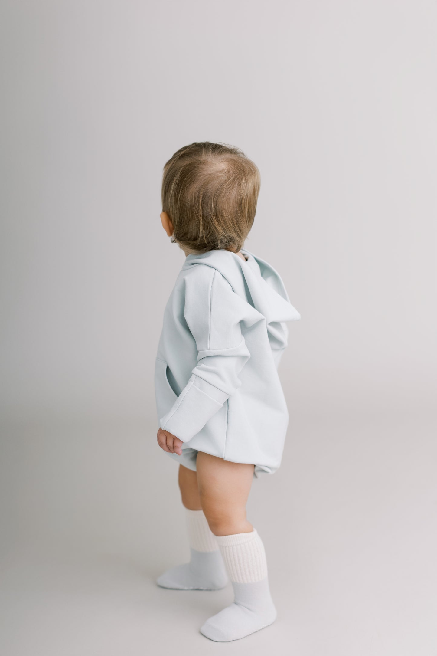 Hooded Bubble Romper - Sea Breeze