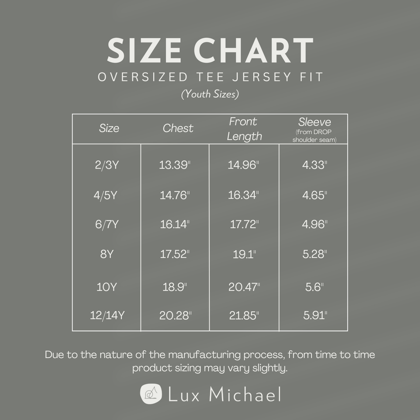 Oversized Tee Jersey Fit (Toddler & Youth) - Moonbeam