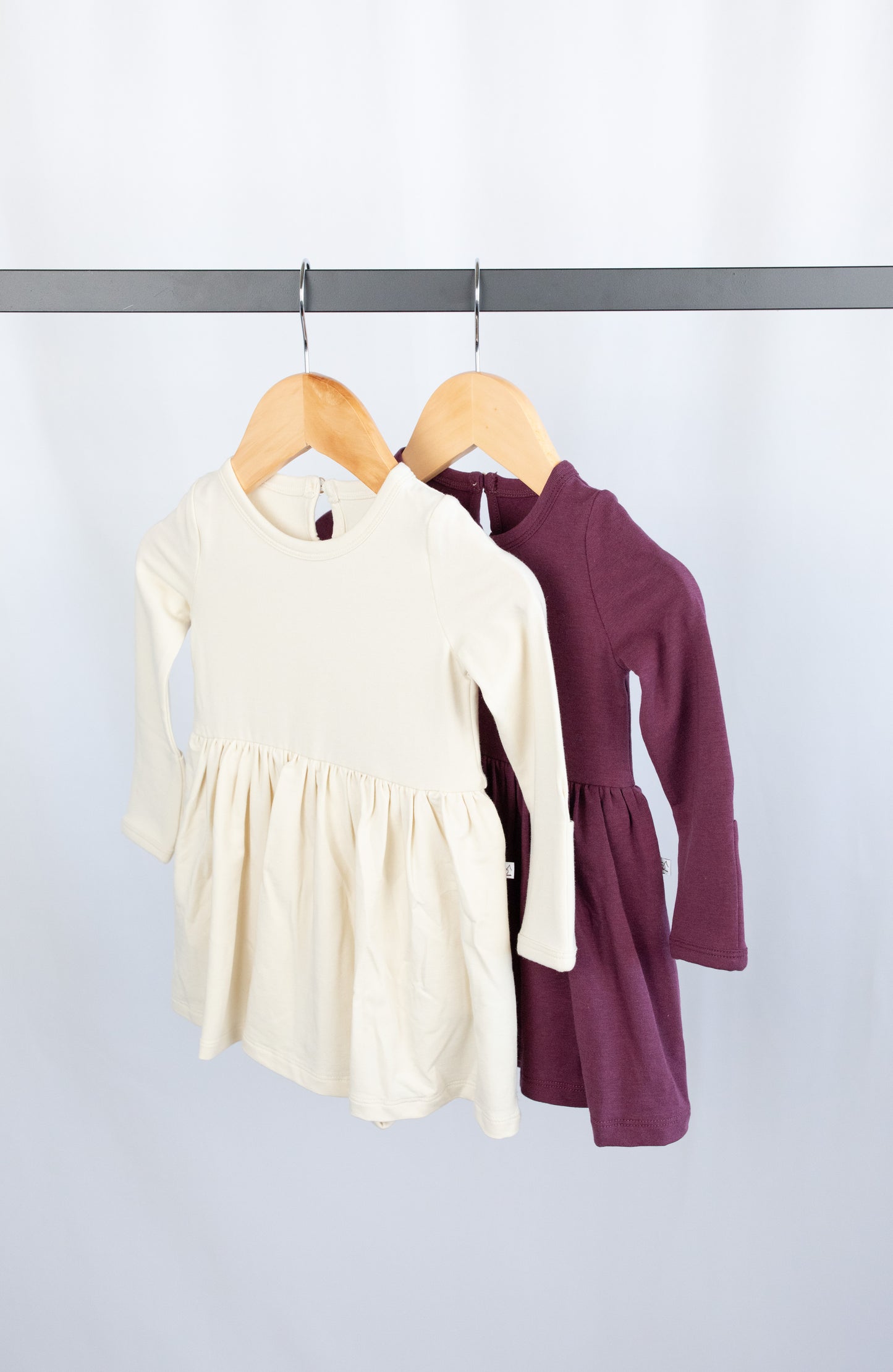 Long Sleeve Onesie Dress - Italian Plum